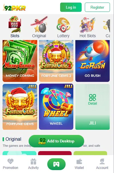 92 PKR Game APP