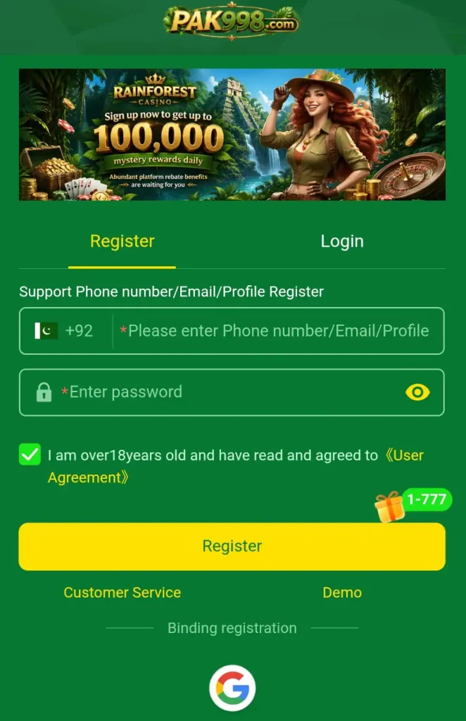 PAK998 Game 